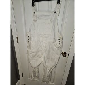 Arizona Jeans Co White Denim Distressed Overalls Size 0X Jr Plus